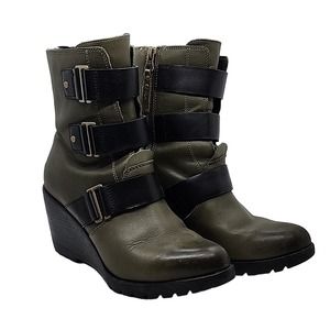 Sorel After Hours Moto Wedge Bootie sz9